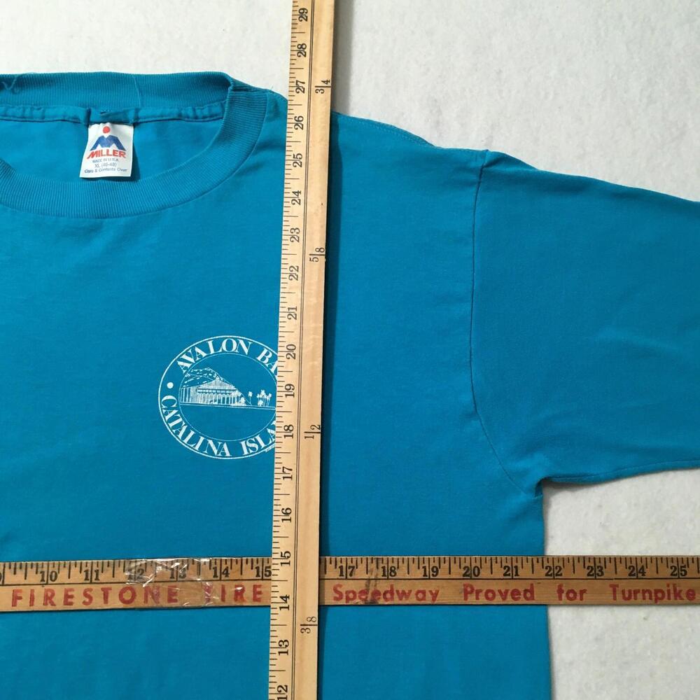 Vtg -Catalina Island Camp-T-shirt Adult XL - Single Stitch BLUE AVALON - Picture 7 of 11